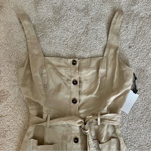 NWT ASTR The Label Mirage Wide Leg Jumpsuit Natural Sz L - Picture 10 of 10